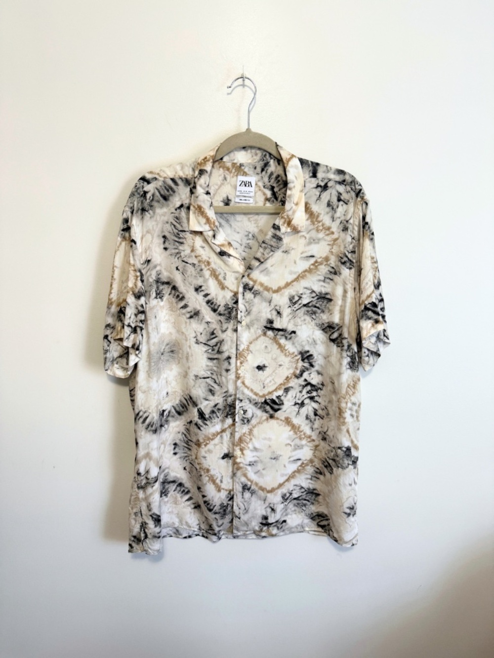 ZARA Tie Dye Button Down Men's Shirt XL